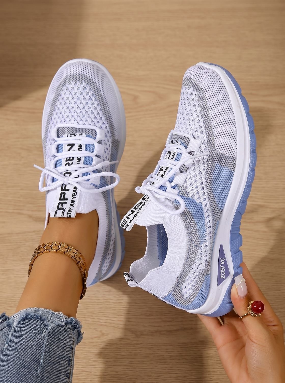 Madison | Women's Orthopedic Lace-Up Breathable Mesh Walking Sneakers
