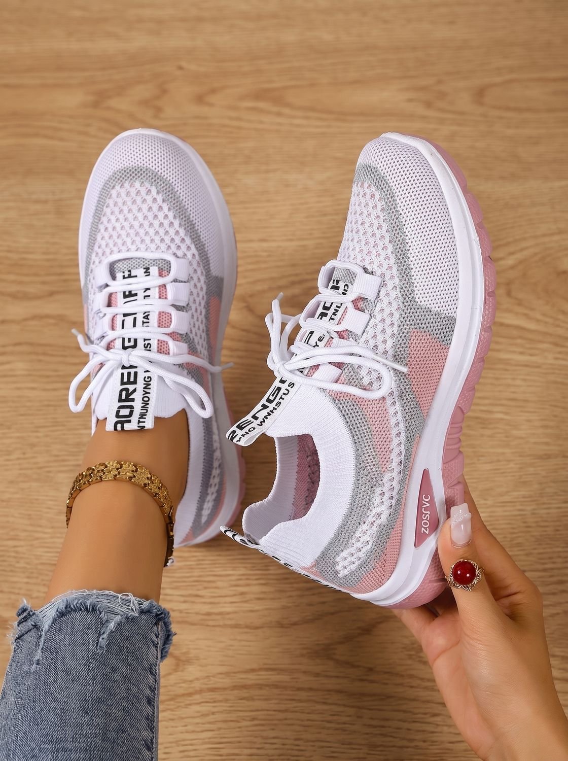 Madison | Women's Orthopedic Lace-Up Breathable Mesh Walking Sneakers