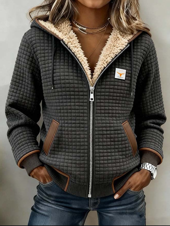 Margot | Women's Quilted Sherpa Hooded Jacket