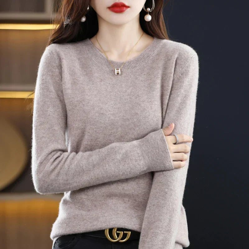 Marielle | Women's Classic Crew Neck Long Sleeve Sweater