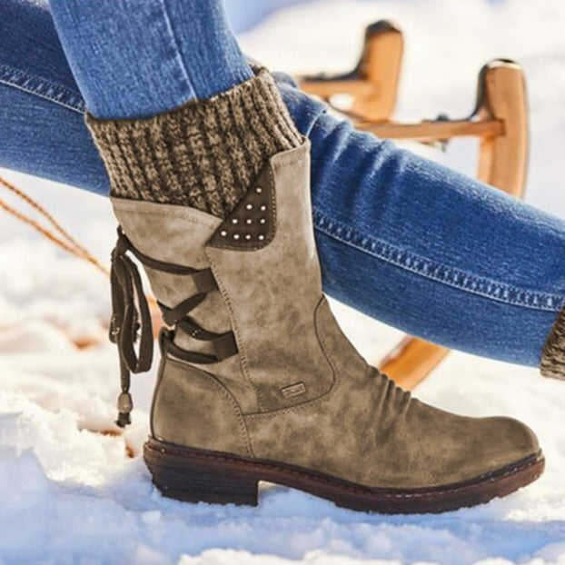 Marielle | Women's Lace-Up Mid-Calf Boots