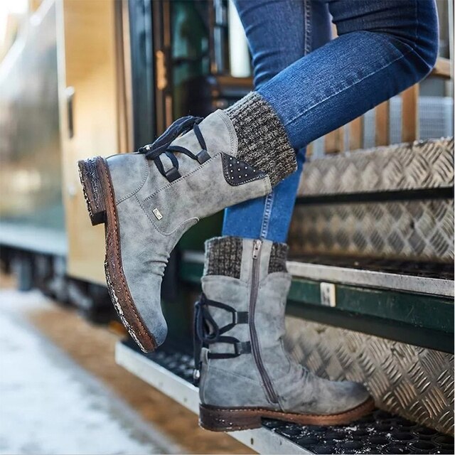 Marielle | Women's Lace-Up Mid-Calf Boots