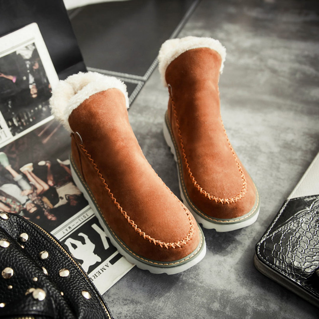 Marigold | Women's Faux Fur Platform Ankle Boots