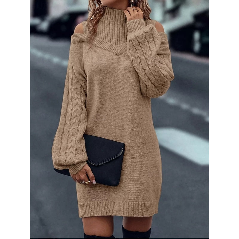 Marigold | Women's Turtleneck Sweater Dress