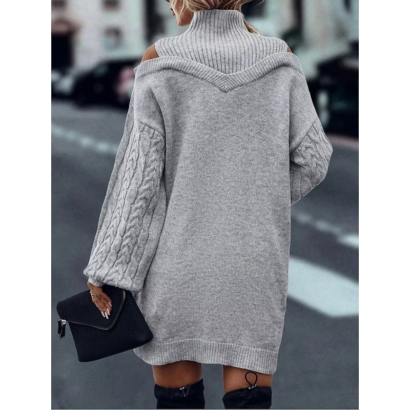 Marigold | Women's Turtleneck Sweater Dress