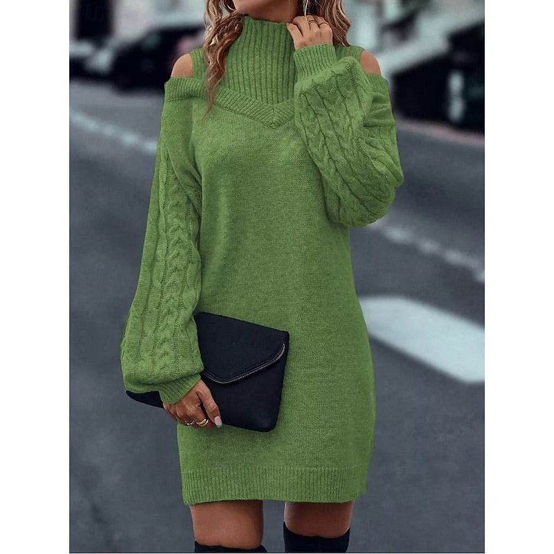 Marigold | Women's Turtleneck Sweater Dress