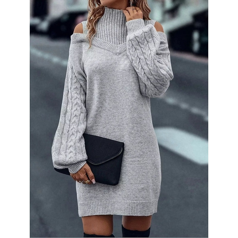 Marigold | Women's Turtleneck Sweater Dress