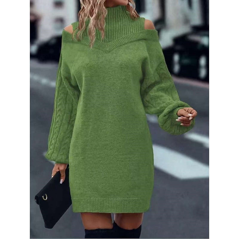 Marigold | Women's Turtleneck Sweater Dress