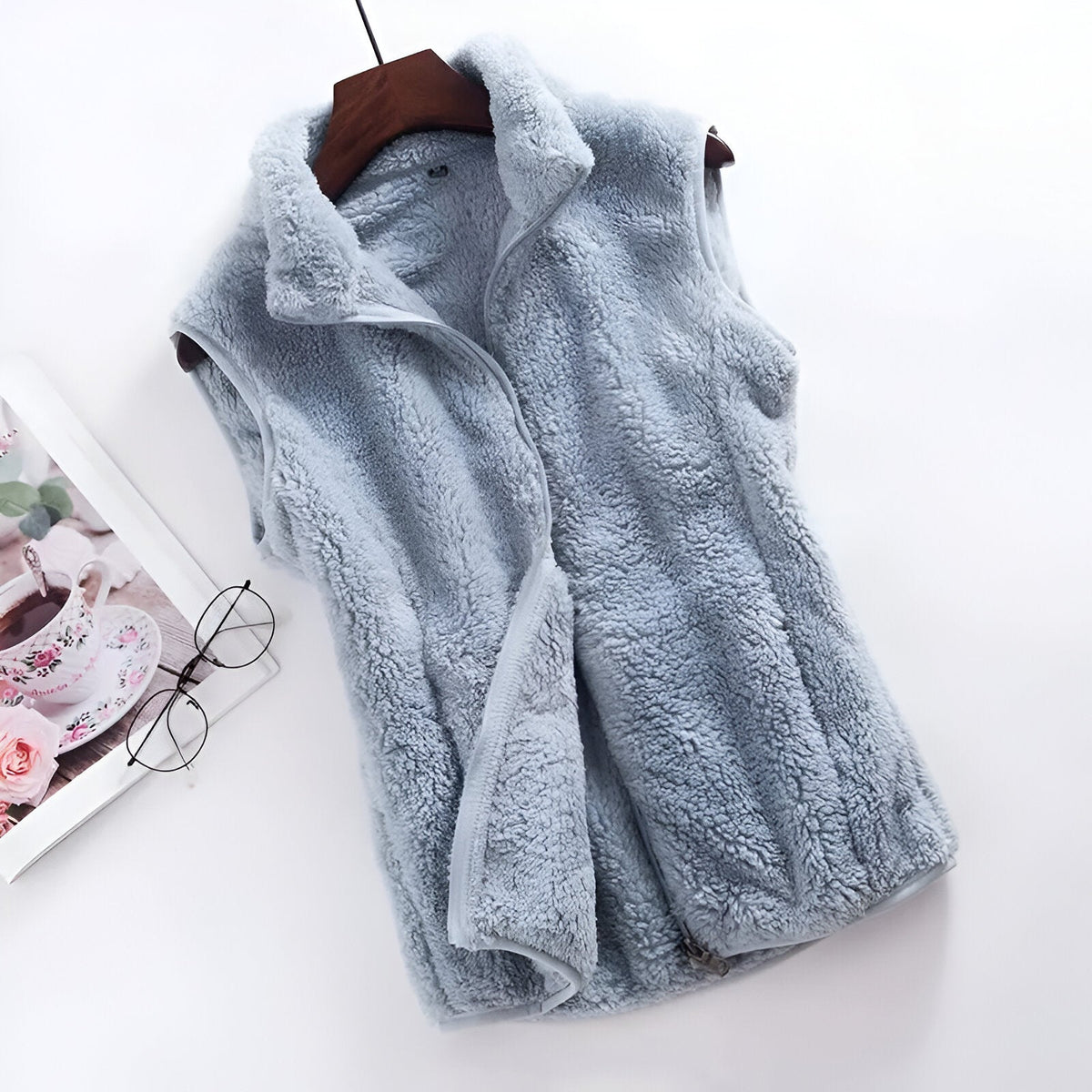 Marisela | Women's High Collar Sleeveless Fleece Vest