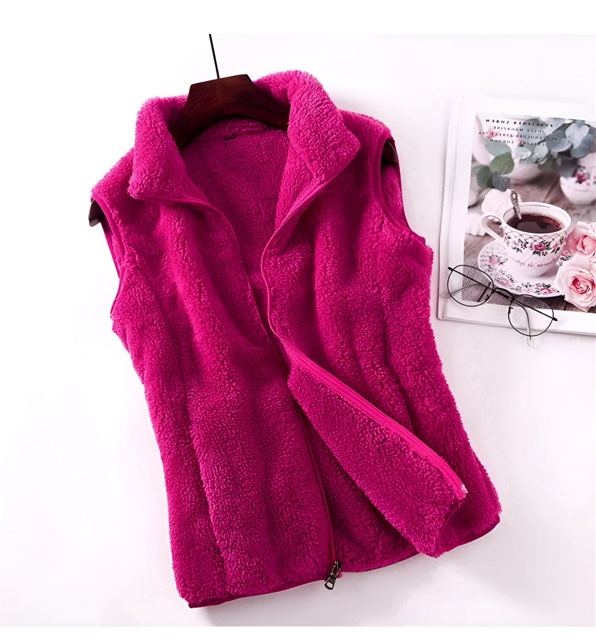 Marisela | Women's High Collar Sleeveless Fleece Vest