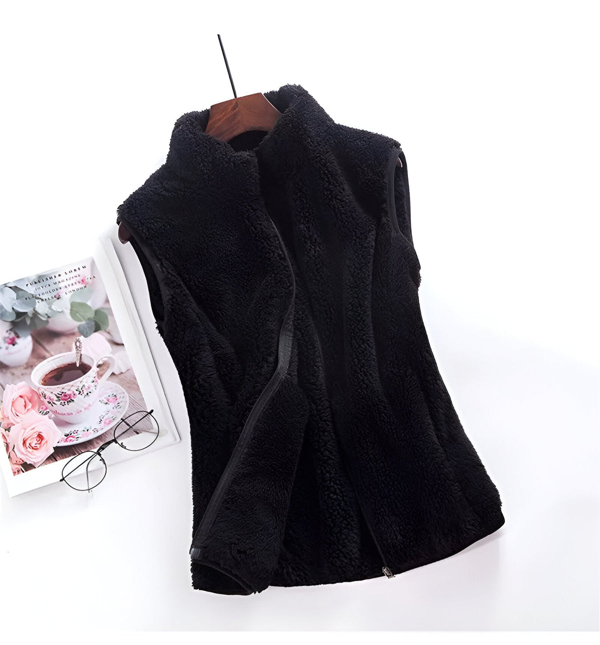 Marisela | Women's High Collar Sleeveless Fleece Vest