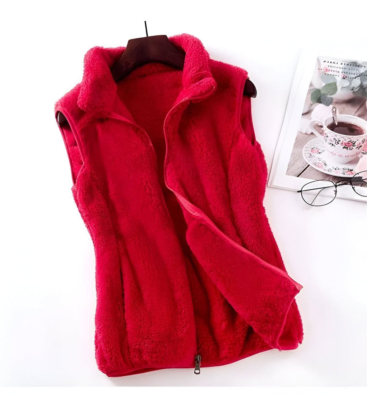 Marisela | Women's High Collar Sleeveless Fleece Vest