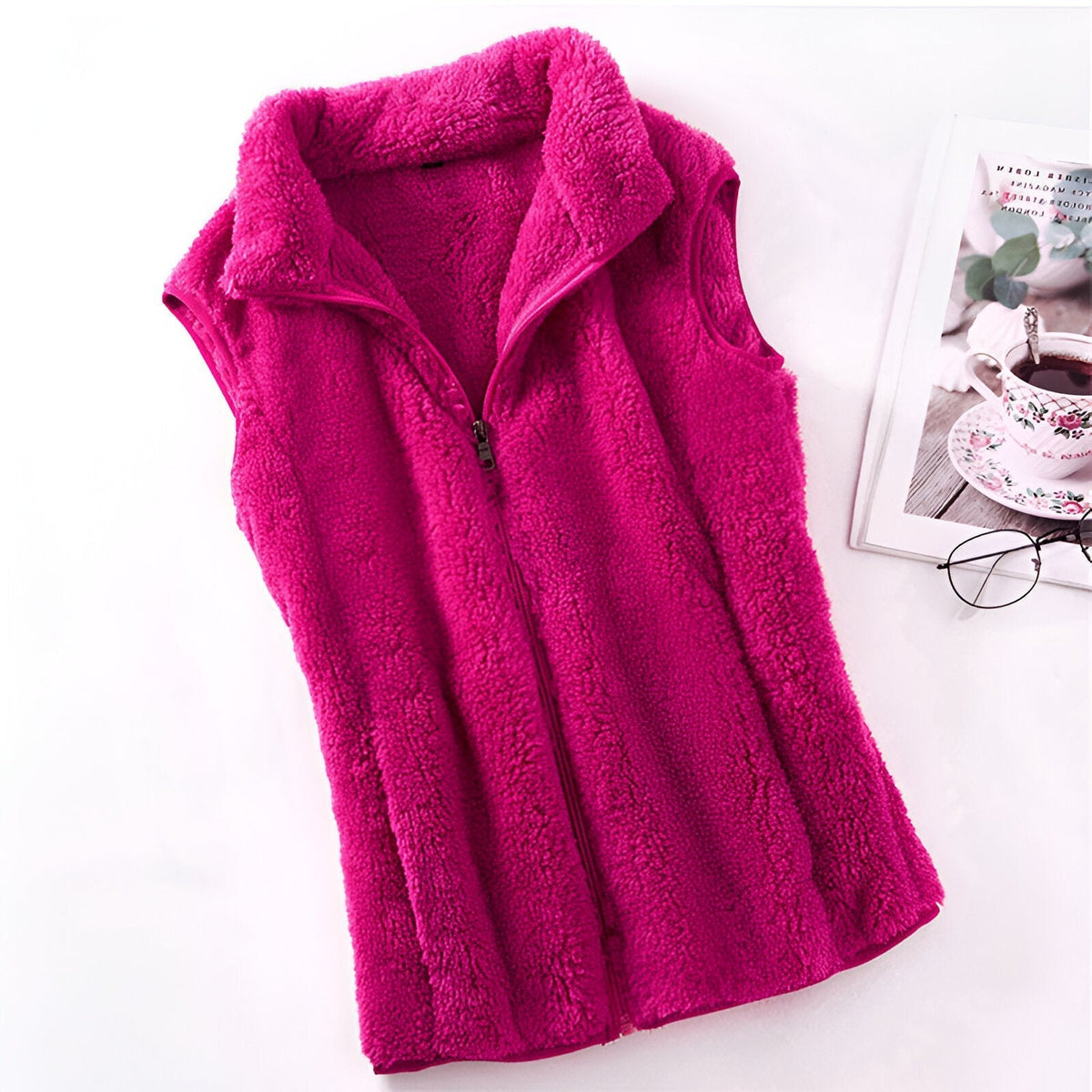 Marisela | Women's High Collar Sleeveless Fleece Vest