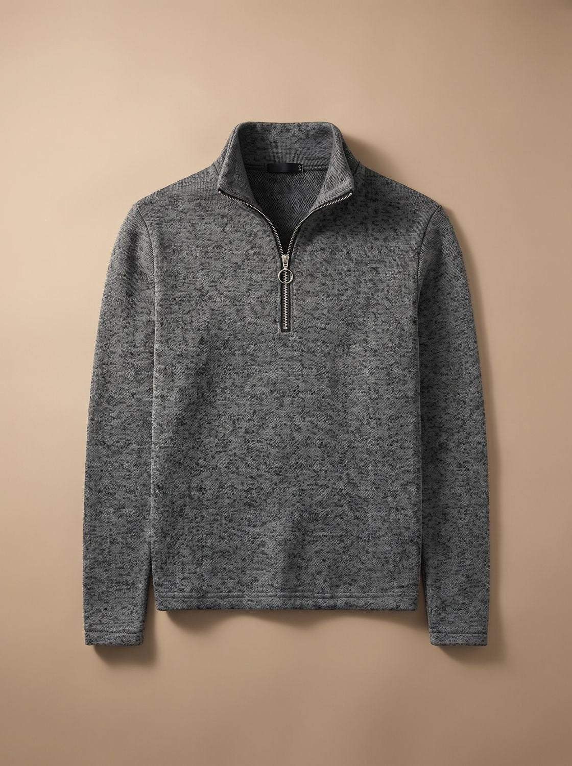 Mason | Men's Quarter-Zip Fine Knit Pullover Sweater Stand Collar Regular Fit