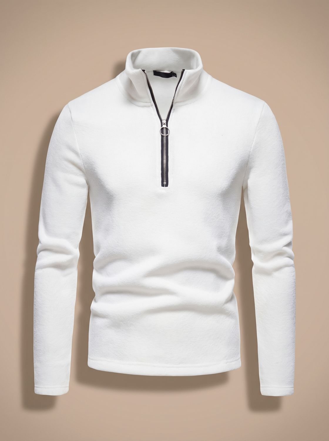 Mason | Men's Quarter-Zip Fine Knit Pullover Sweater Stand Collar Regular Fit