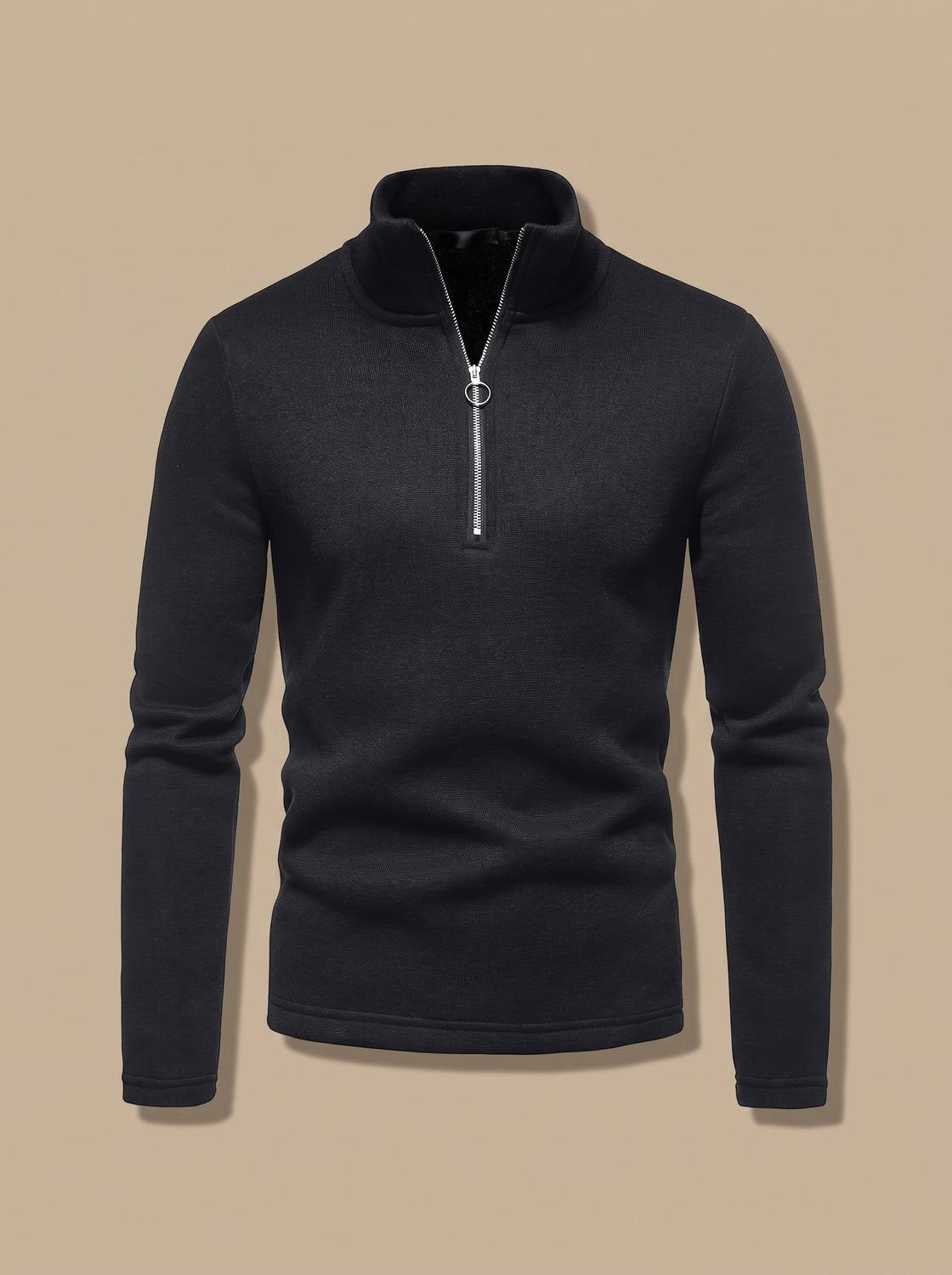 Mason | Men's Quarter-Zip Fine Knit Pullover Sweater Stand Collar Regular Fit