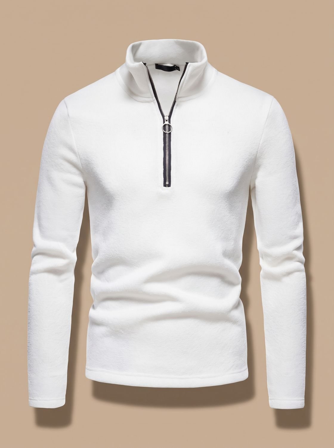 Mason | Men's Quarter-Zip Fine Knit Pullover Sweater Stand Collar Regular Fit