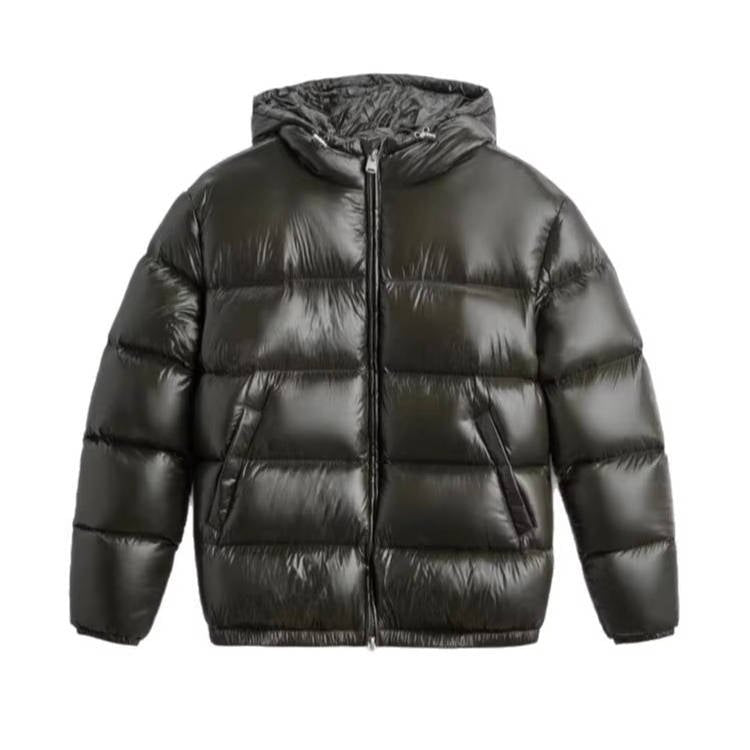 Men's Glossy Quilted Puffer Jacket | Hooded Winter
