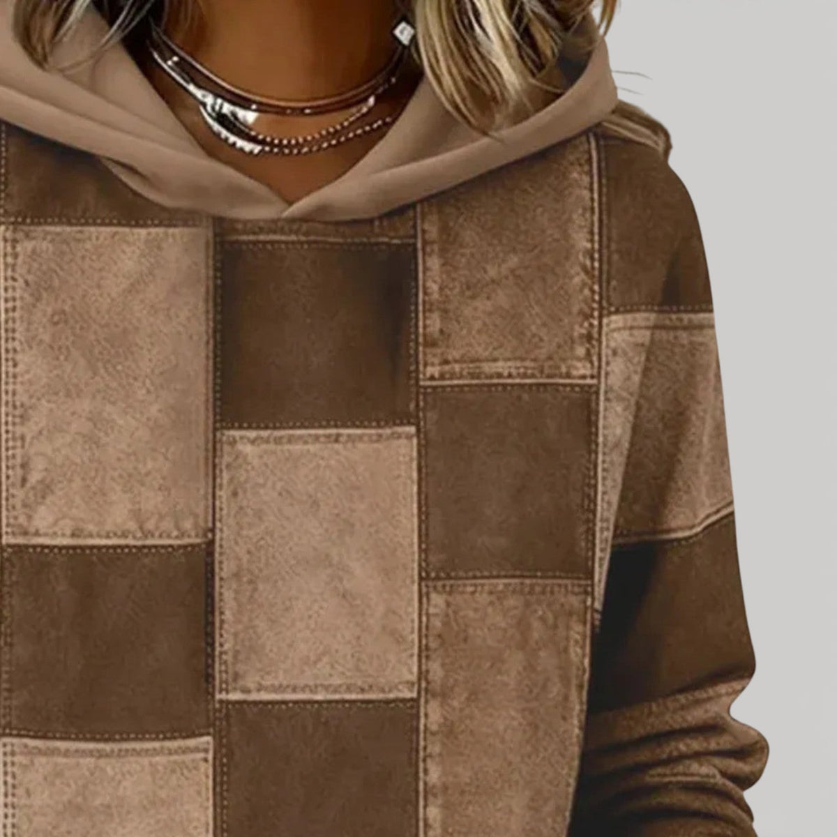 Men's Patchwork Panel Hoodie