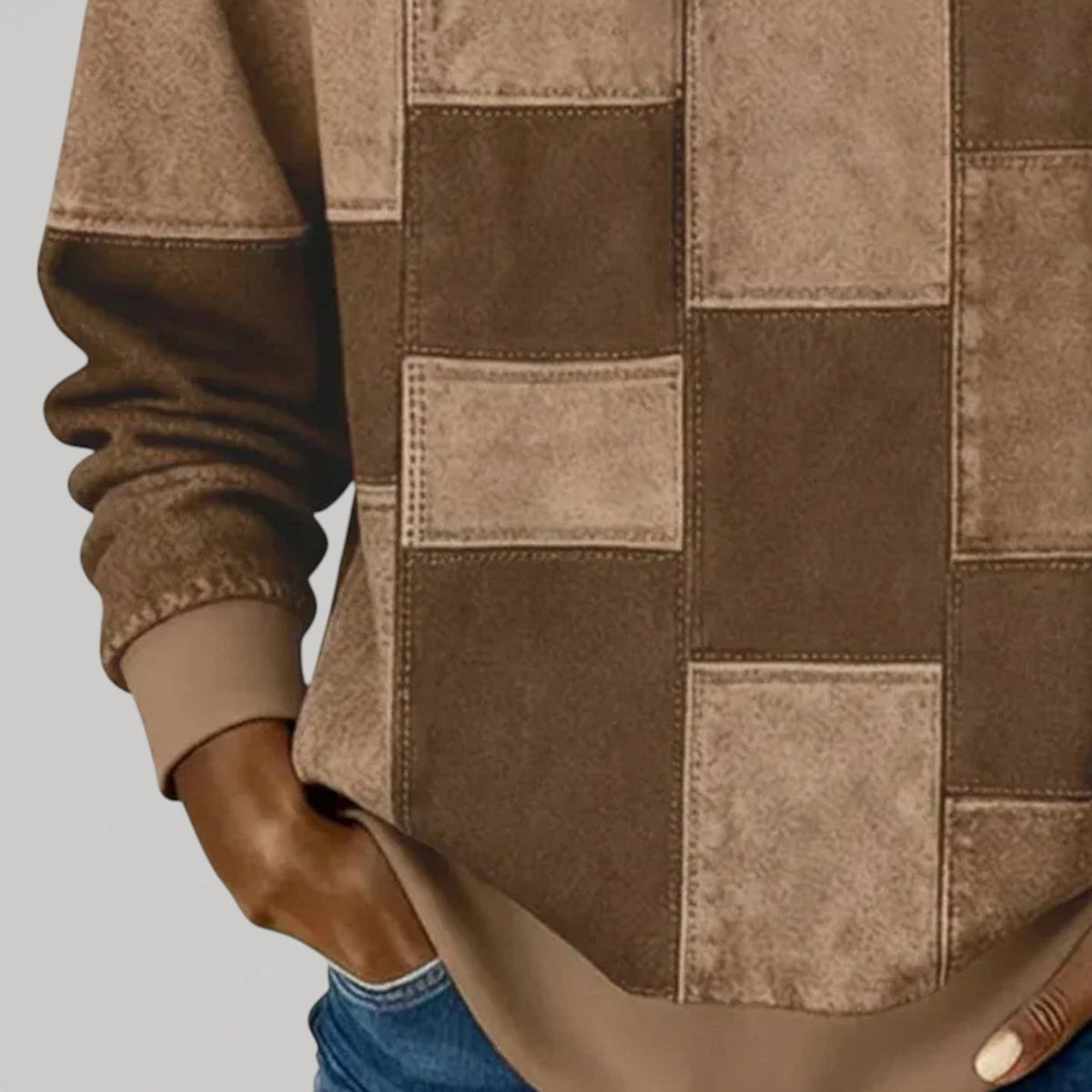 Men's Patchwork Panel Hoodie