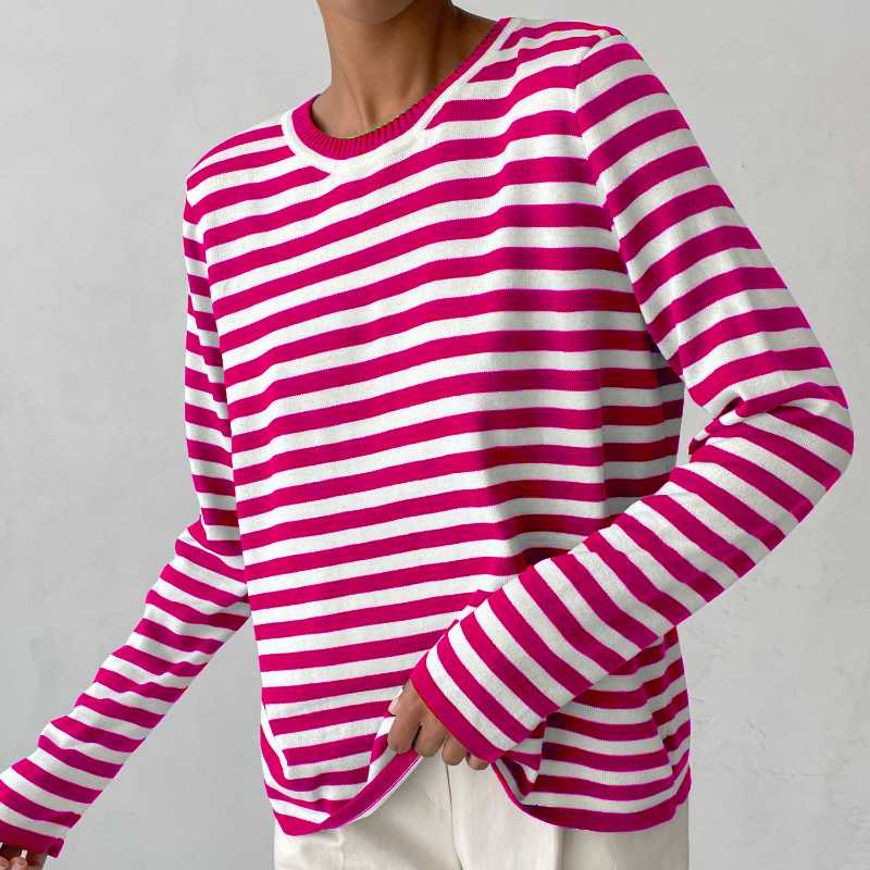 Nadia | Women's Striped Long Sleeve Sweatshirt