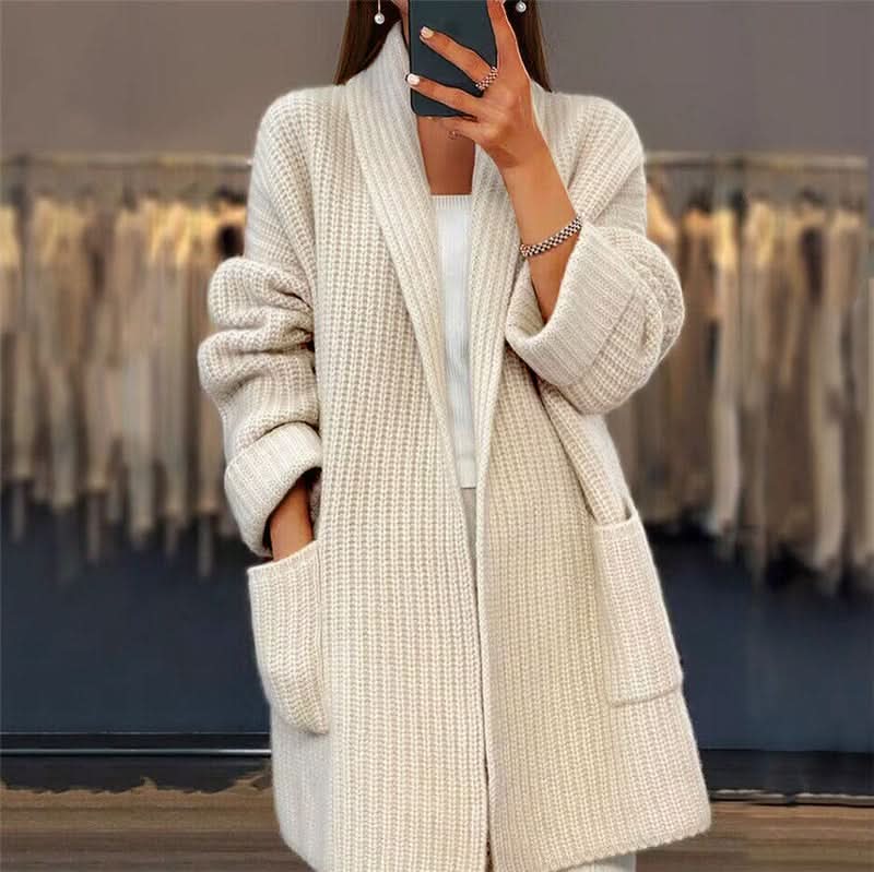 Naomi | Women's Cardigan with Open Front and Pockets