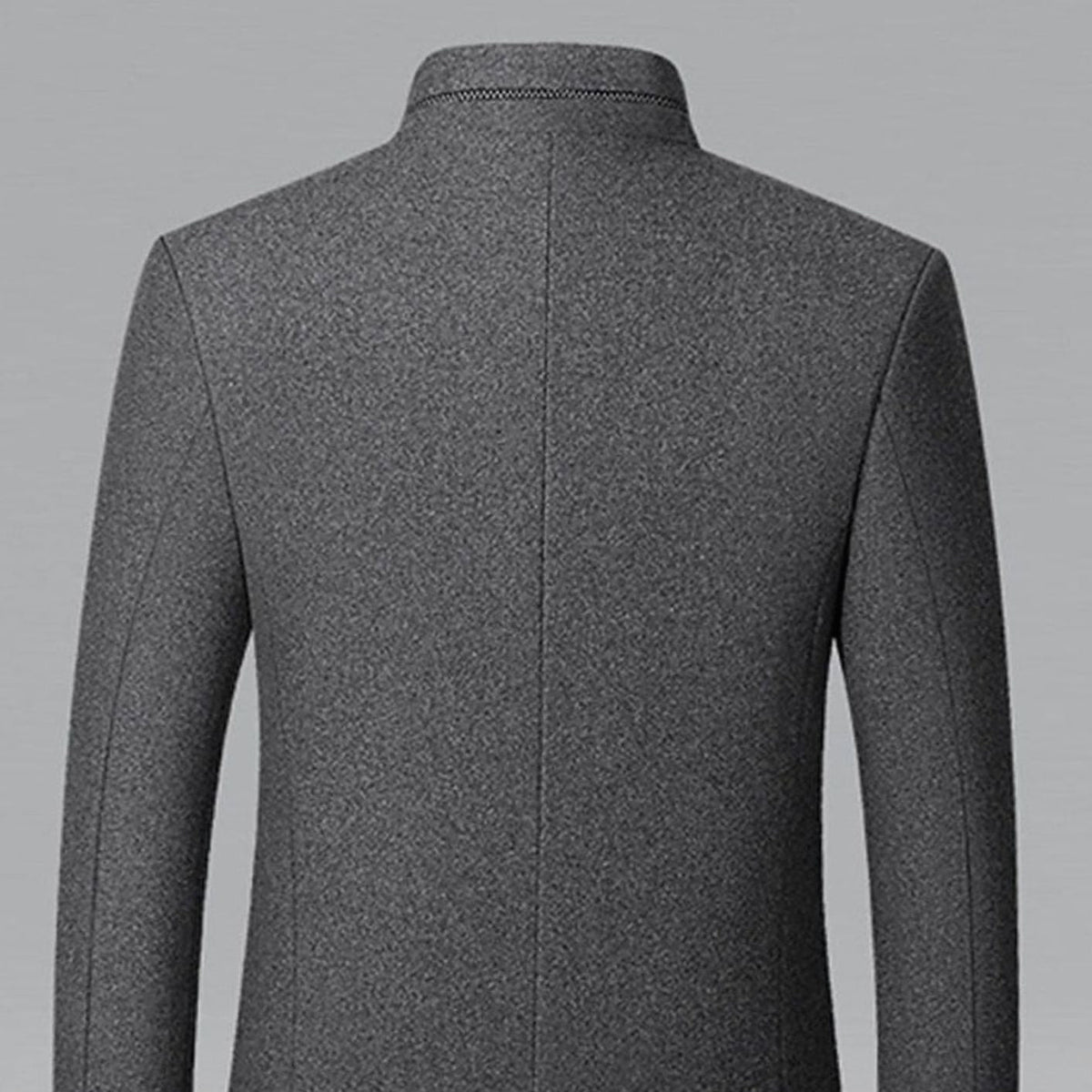 Nathan | Men's Wool Stand-Collar Tailored Overcoat