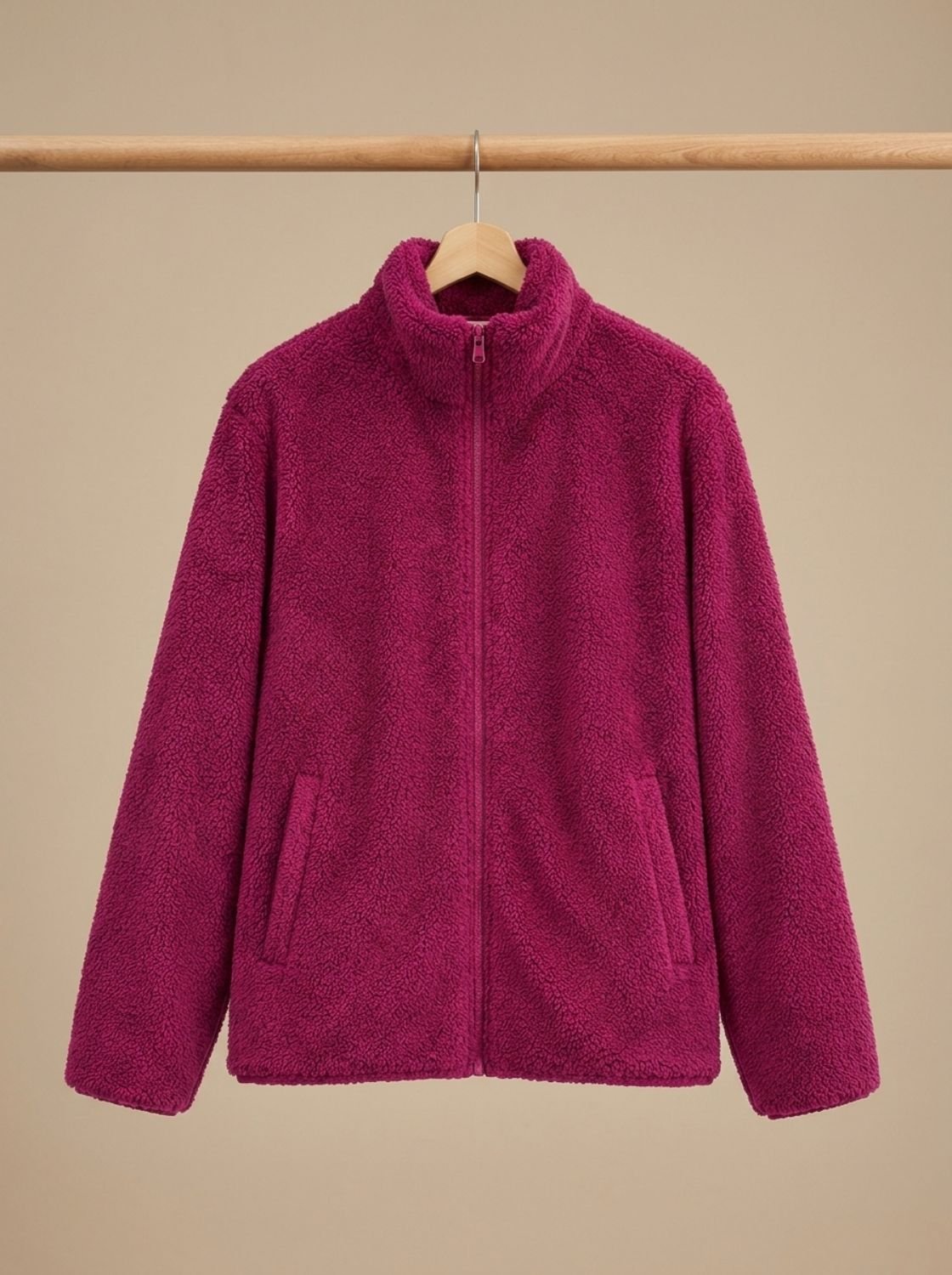 Olivia | Women's Plush Full-Zip Fleece Jacket Stand Collar