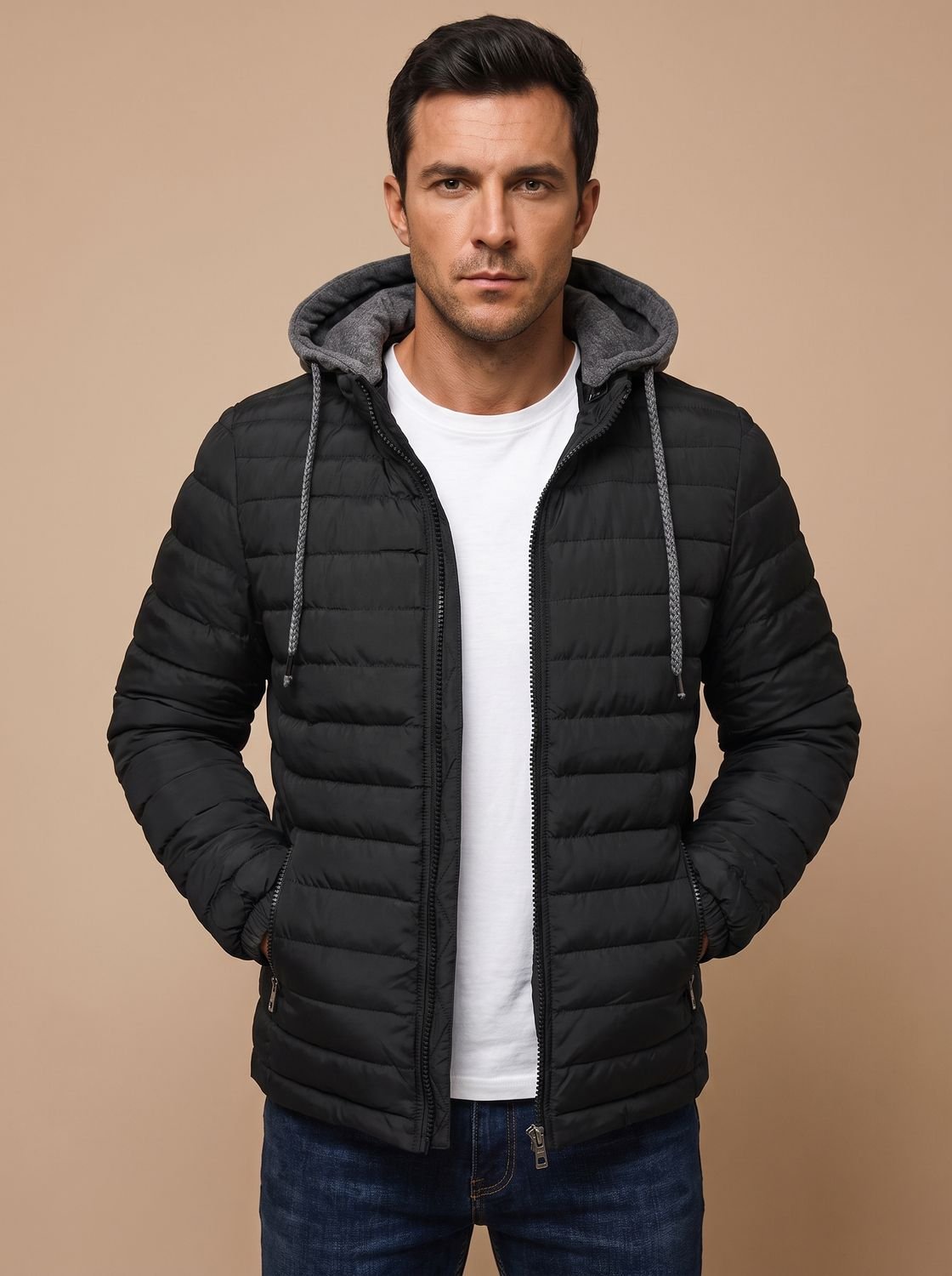 Owen | Men's Lightweight Quilted Hooded Puffer Jacket