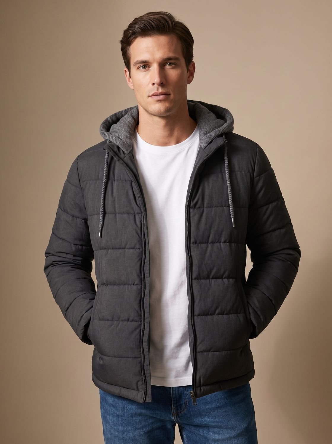 Owen | Men's Lightweight Quilted Hooded Puffer Jacket
