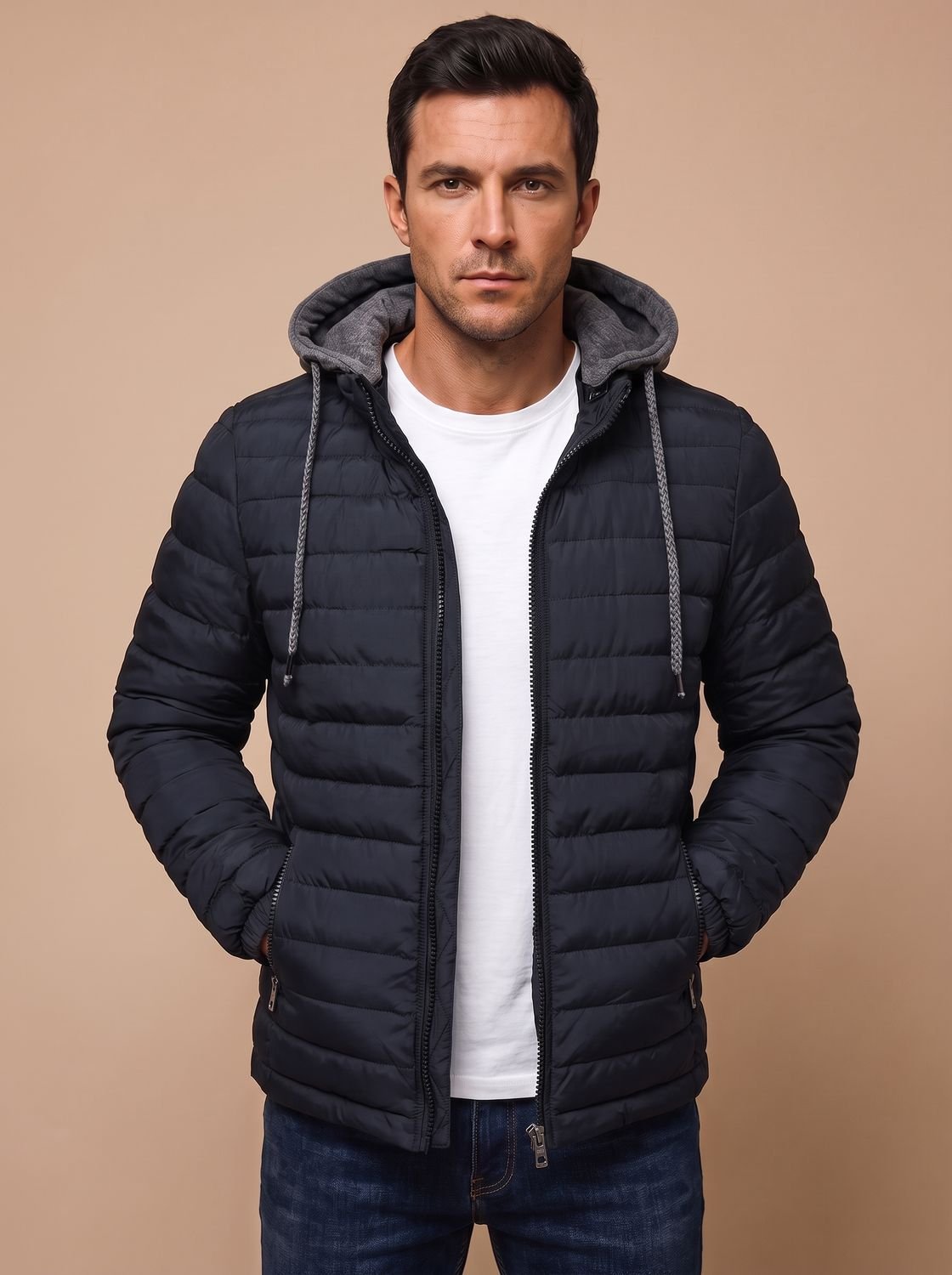 Owen | Men's Lightweight Quilted Hooded Puffer Jacket