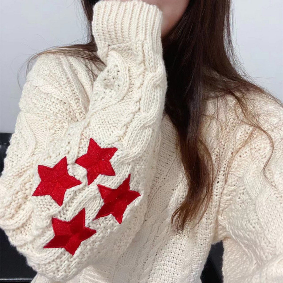 Patsy | Women Cable Star Christmas Cardigan