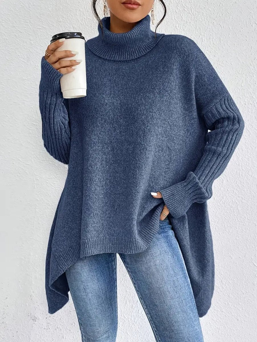Rosalind | Women's Oversized Ribbed Turtleneck Sweater