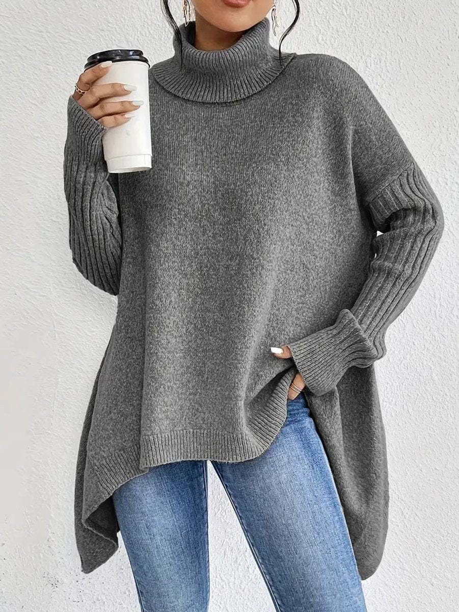 Rosalind | Women's Oversized Ribbed Turtleneck Sweater