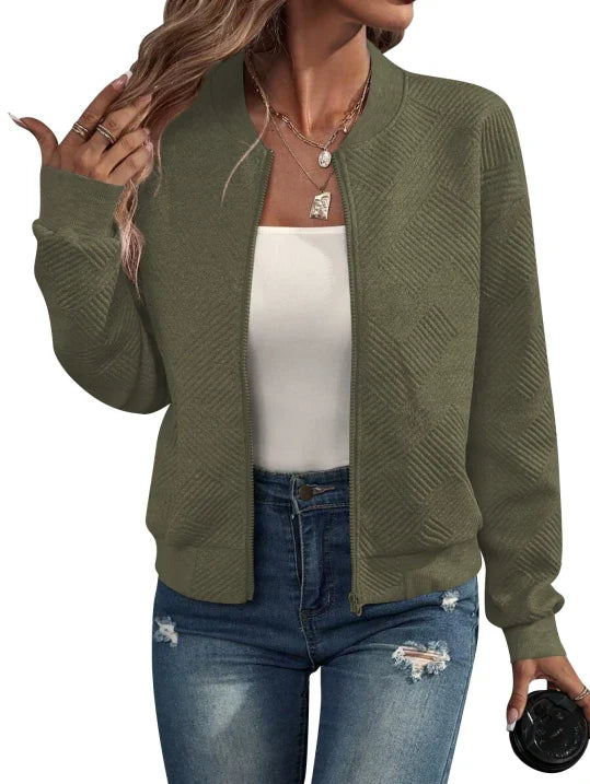 Rosalind | Women's Relaxed Fit Full Zip Bomber Jacket