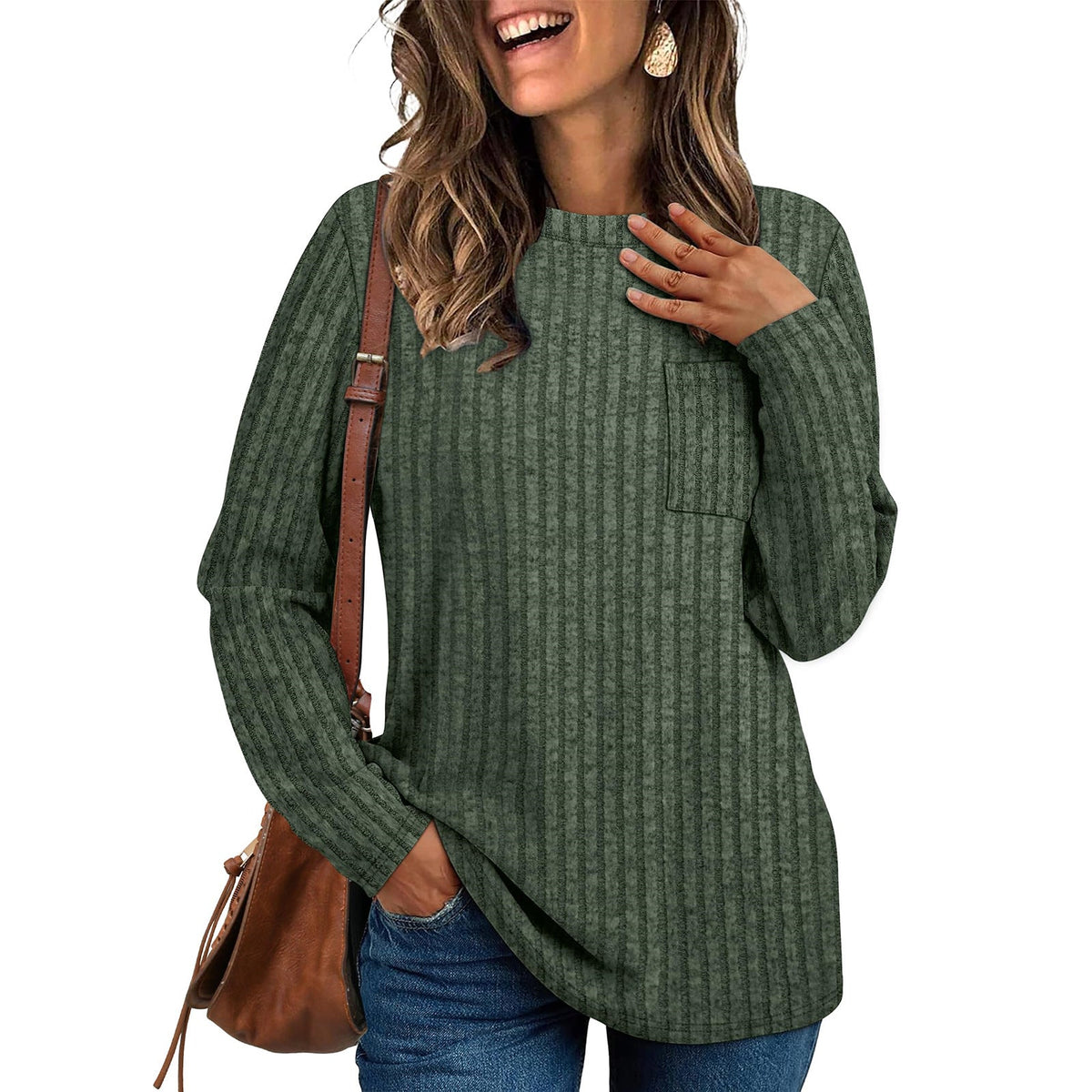 Rosalind | Women's Ribbed Crew Neck Sweater