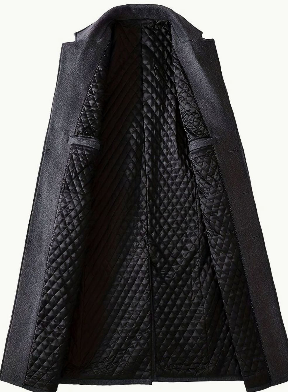Ryan | Men's Wool Long Overcoat Tailored Button-Front Trench Coat