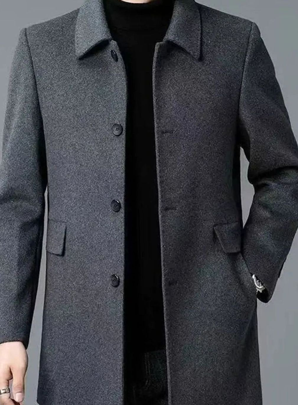Sebastian | Men's Single-Breasted Tailored Wool Overcoat