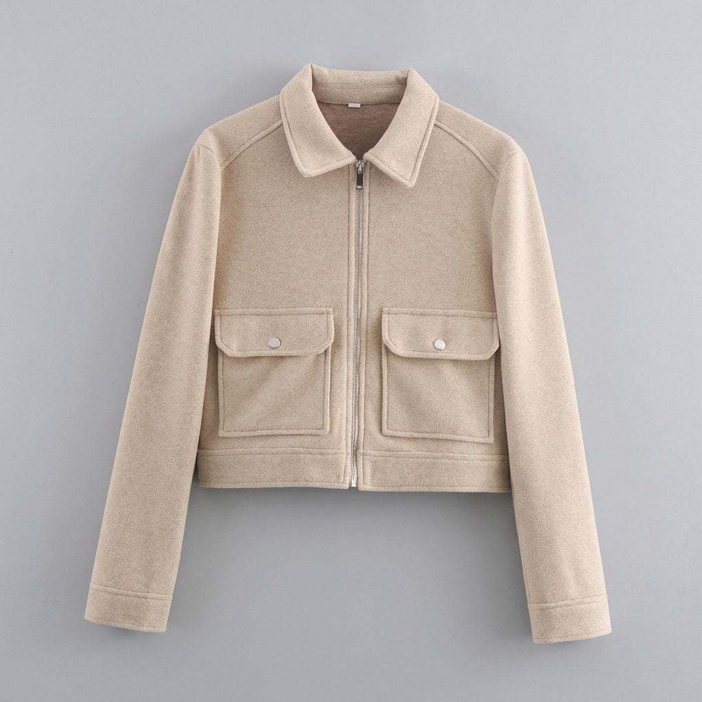 Sloane | Women's Jacket with Zipper and Flap Pockets