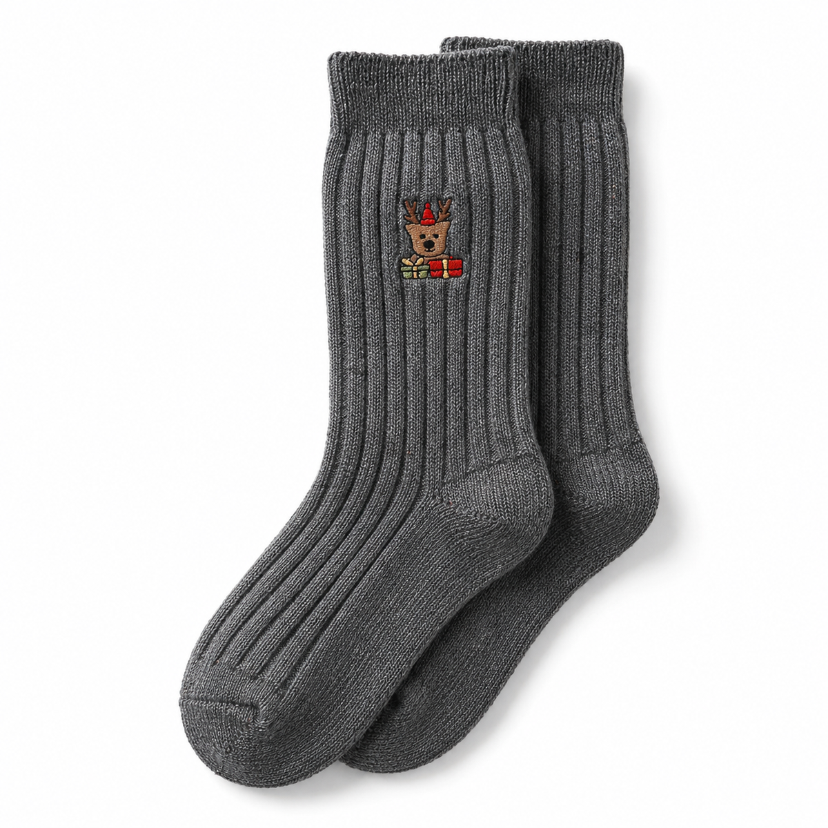 Snowman Cable Knit Socks for Women, Mid-Calf