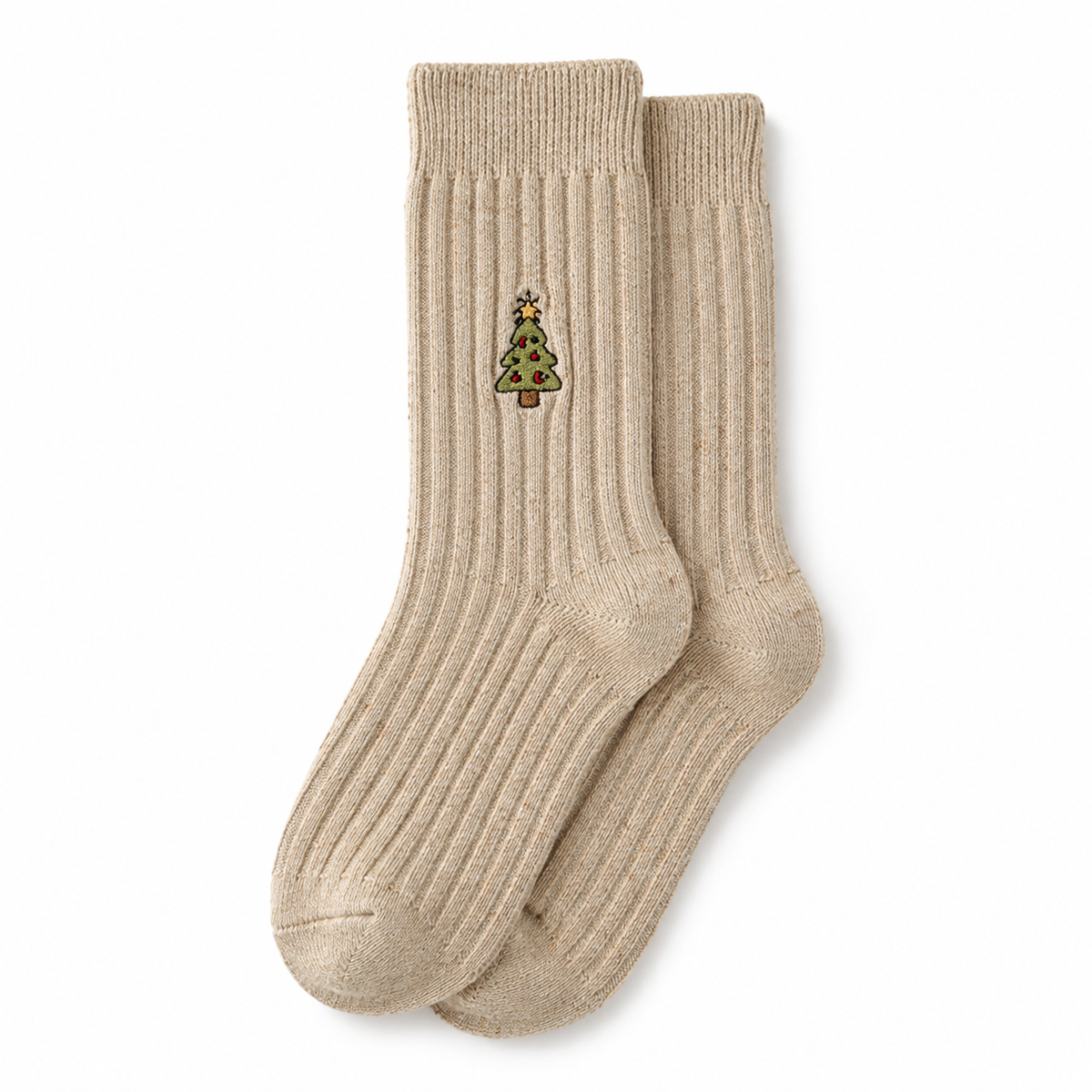 Snowman Cable Knit Socks for Women, Mid-Calf