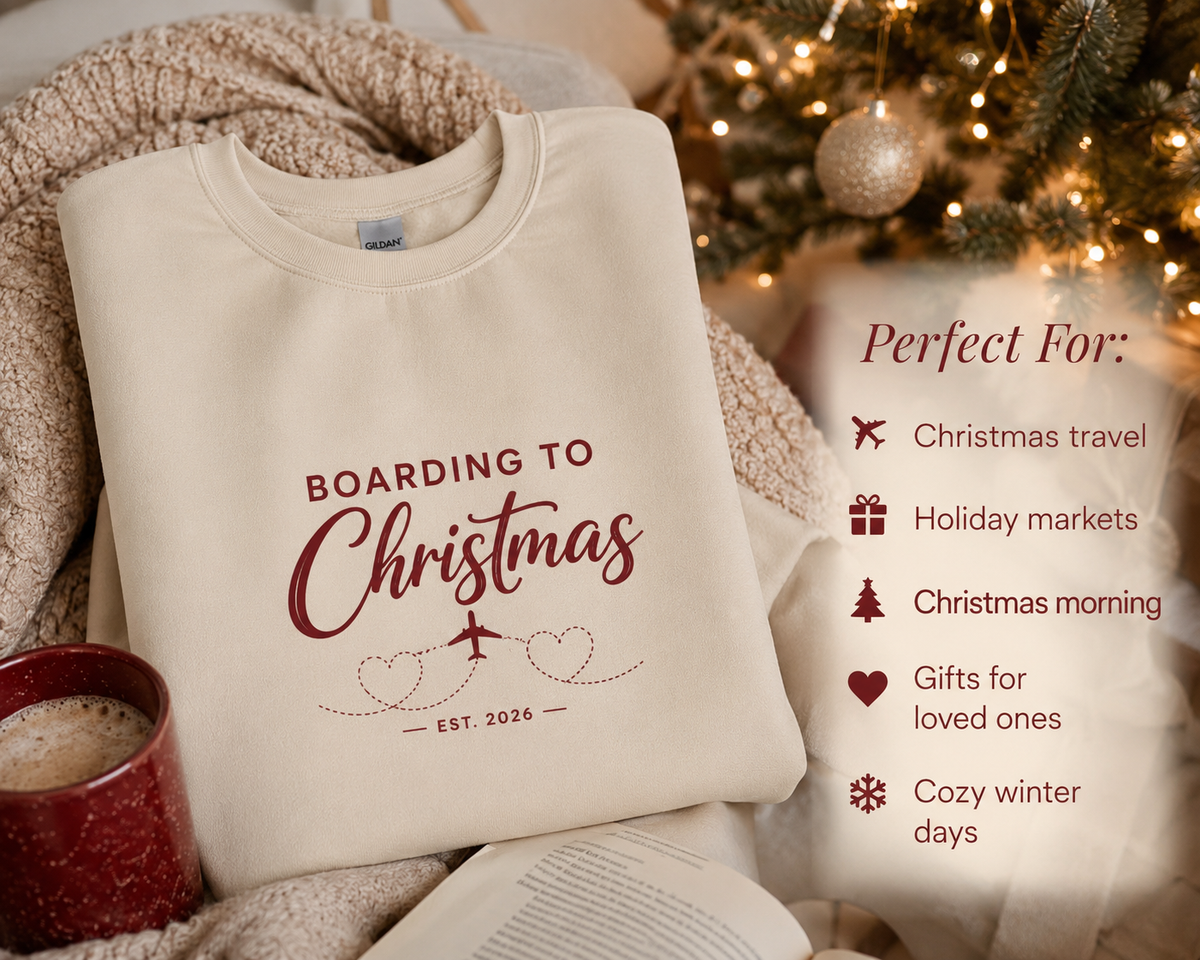 Unisex Heavy Blend™ Crewneck Sweatshirt - Boarding to Christmas