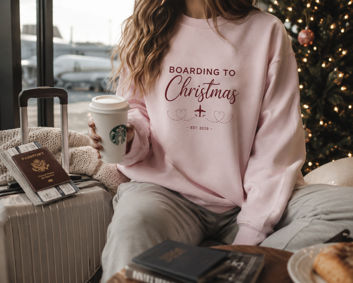 Unisex Heavy Blend™ Crewneck Sweatshirt - Boarding to Christmas