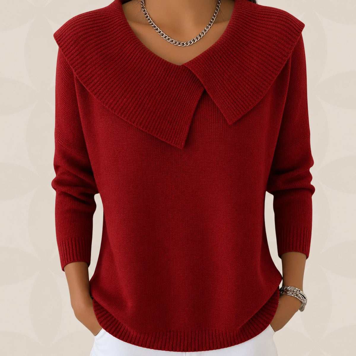 Vivienne | Women's Draped Collar Sweater