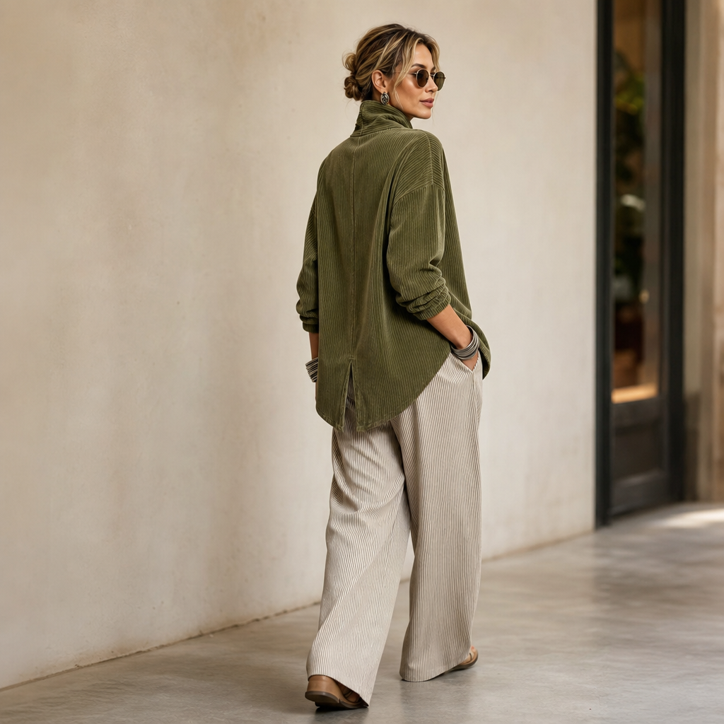 Vivienne | Women's Jacket with Asymmetric Buttons and Ribbing