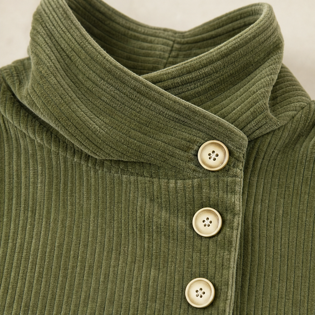 Vivienne | Women's Jacket with Asymmetric Buttons and Ribbing