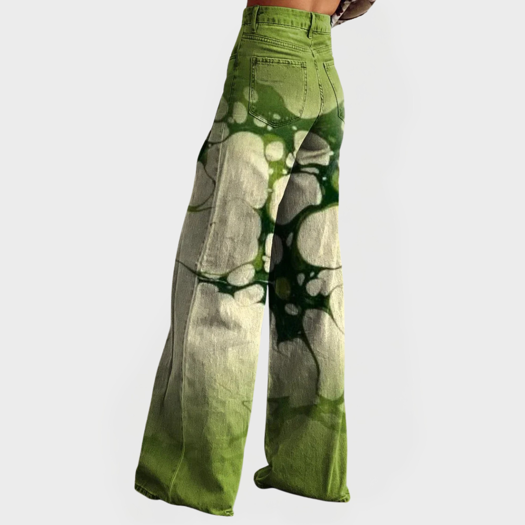 Women's Artistic Wide-Leg Jeans