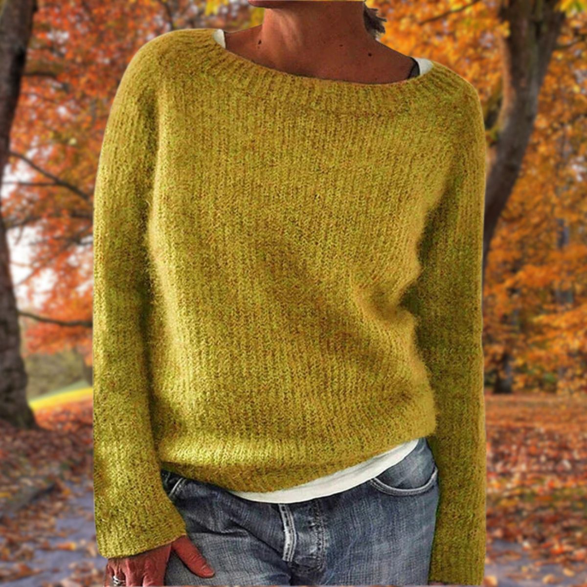 Women's Boat Neck Jumper with Textured Finish