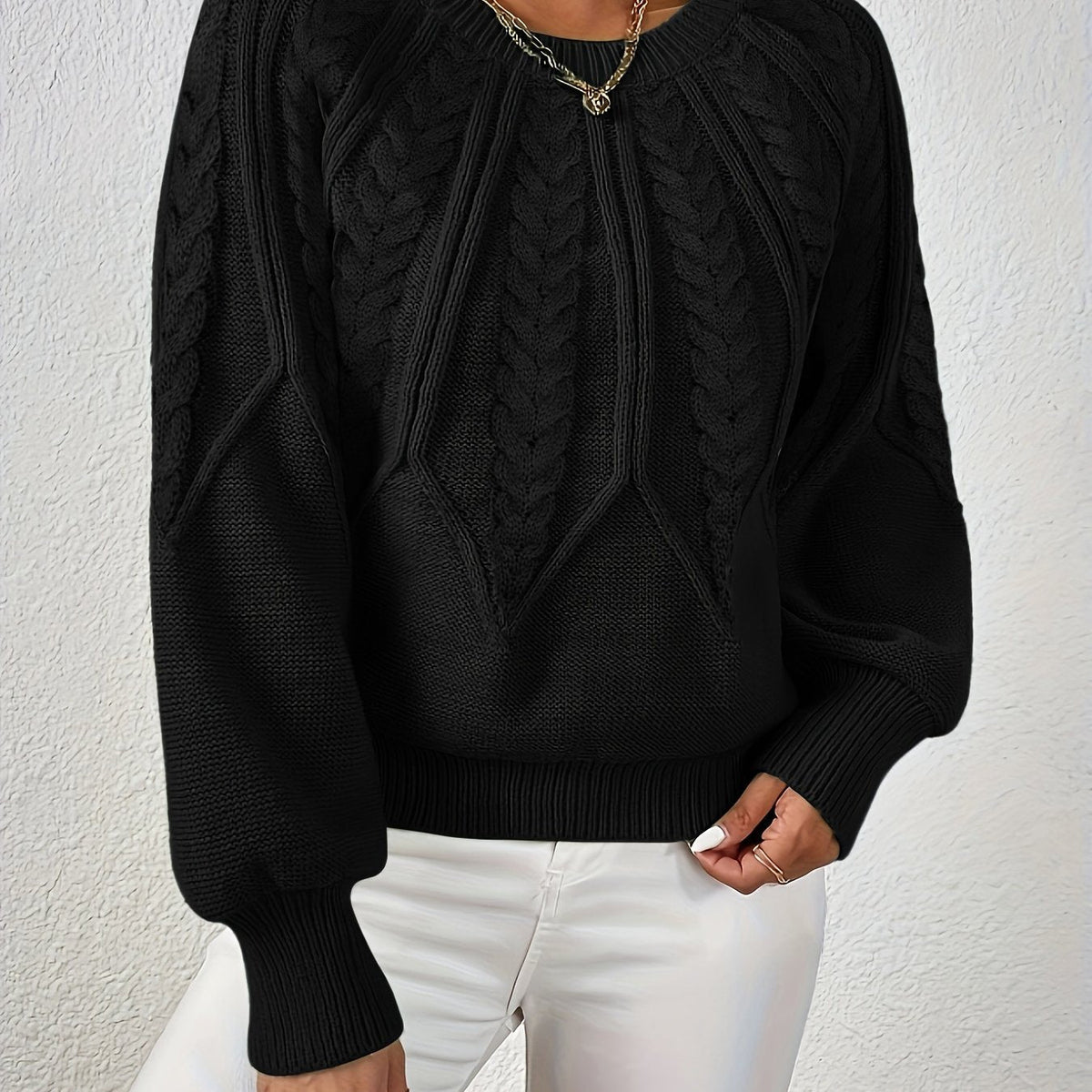 Women's Cable-Knit Cropped Jumper