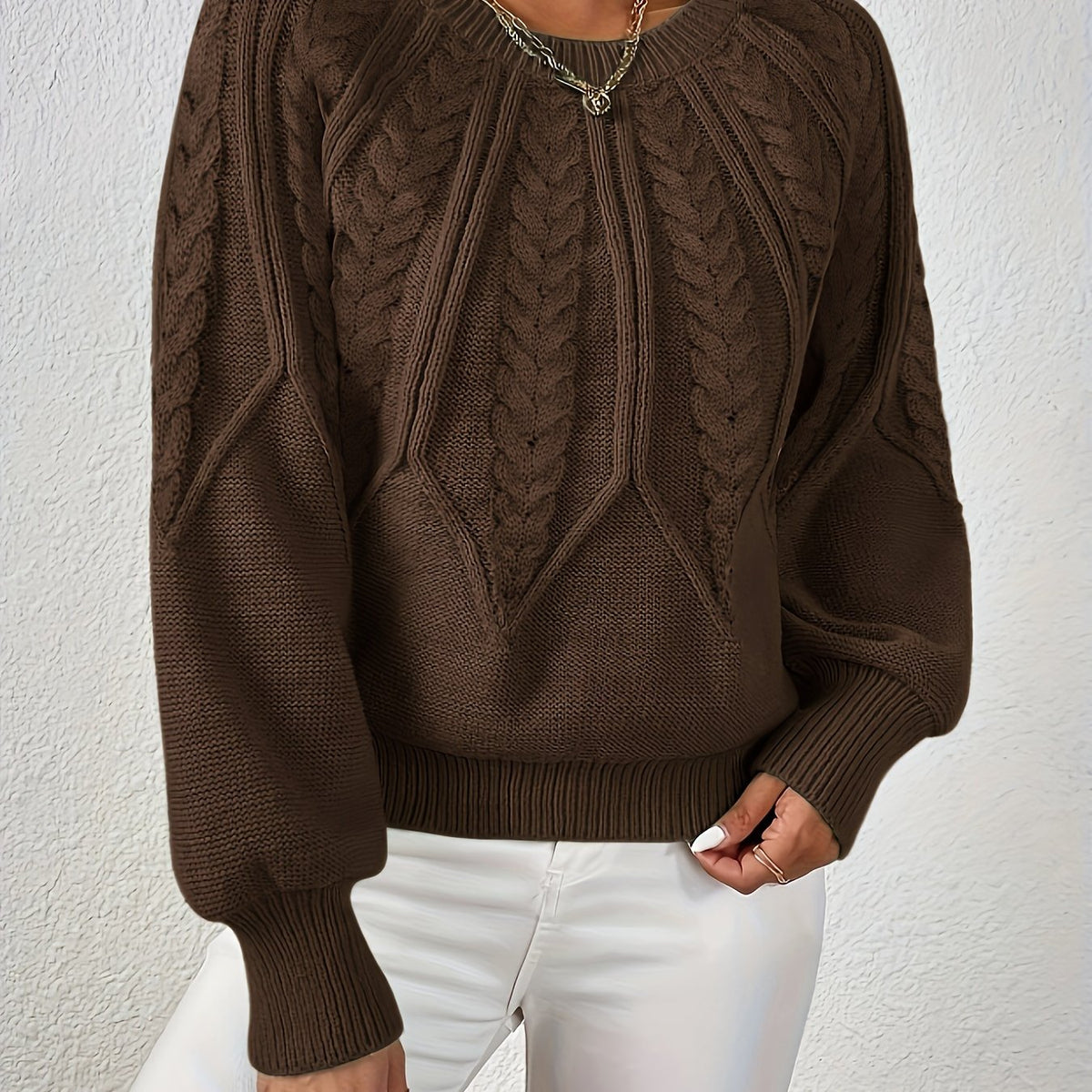 Women's Cable-Knit Cropped Jumper